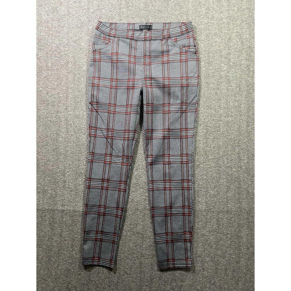 Sanctuary Womens Leggings Multicolor Plaid Ankle Polyester Blend Size L